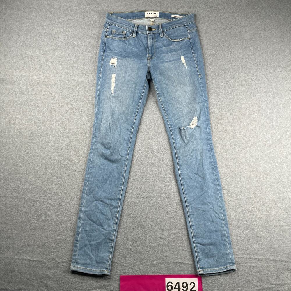 Frame Denim Jeans Womens Size 27 Le Skinny De Jeanne Lightwash Stretch